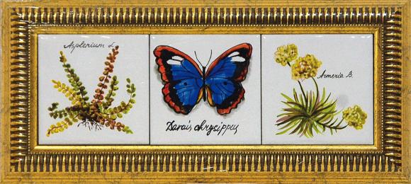 Бабочки - триптих, размер 10х30 см
