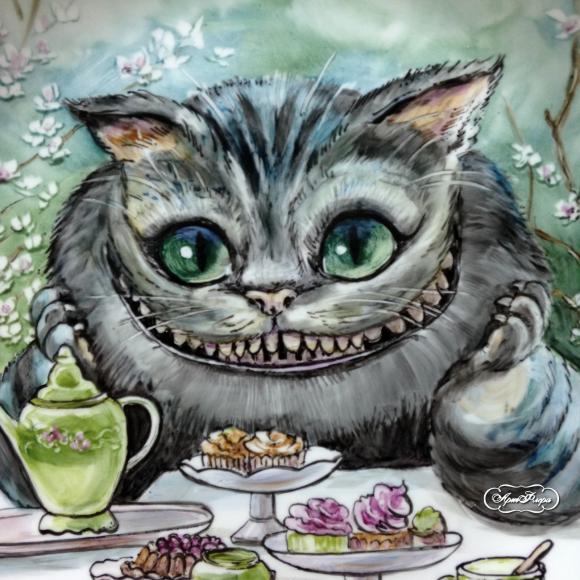 Тарелка "Чеширский кот" , 28 см