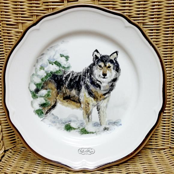 Тарелка "Волк" , 28 см, цена 4200 рублей