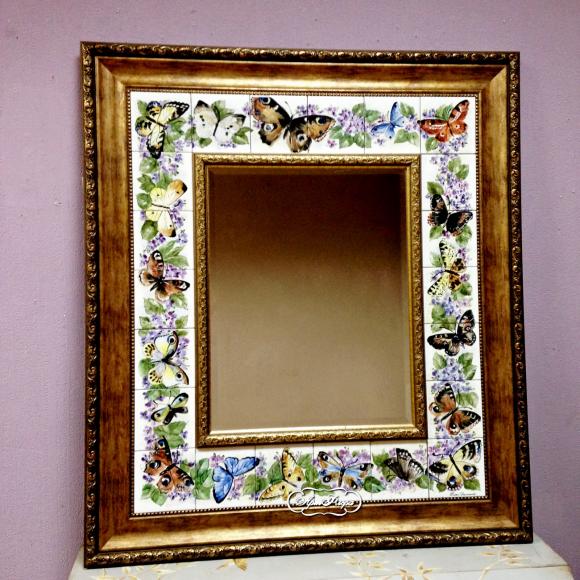 Зеркало "Бабочки и бабочки" , 70х80 см