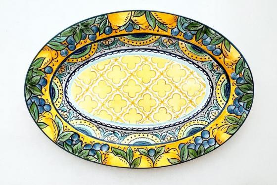 тарелка овальная сервировочная лимоны