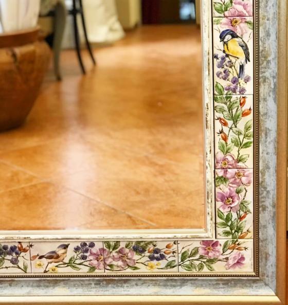 настенное зеркало роспись плитки